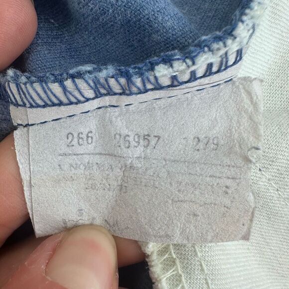 Vintage 70s Levi's Pants Mens 30x33 Blue Corduroy Flare Bootcut Trousers Belgium - Picture 7 of 10